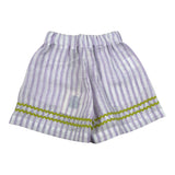 Ilfarobimbi Short Bicolore con Fantasia A Righe per Neonata IFB50374X BIANCO/LILLA ILFAROBIMBI 