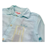 Saint Barth Camicia Tinta Unita Manica Lunga per Bambino 00424L AZZURRO SAINT BARTH 