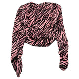 MARC ELLIS shirt fantasia zebrata in ciniglia Rosa per Bambina JMJTS00274 ROSA MARC ELLIS 