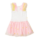 Billieblush Abito Giromanica con Gonna In Tulle per Neonata U20957X BIANCO BillIEBLUSH 