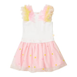 Billieblush Abito Giromanica con Gonna In Tulle per Neonata U20957X BIANCO BillIEBLUSH 