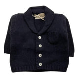 LA STUPENDERIA cardigan tinta unita con colletto Blu per Neonato ZCG017 BLU LA STUPENDERIA 
