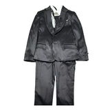 Qdk Completo 5 Pezzi Camicia-Giacca-Gilet-Cravatta-Pantalone per Bambino 100519 NERO QDK 