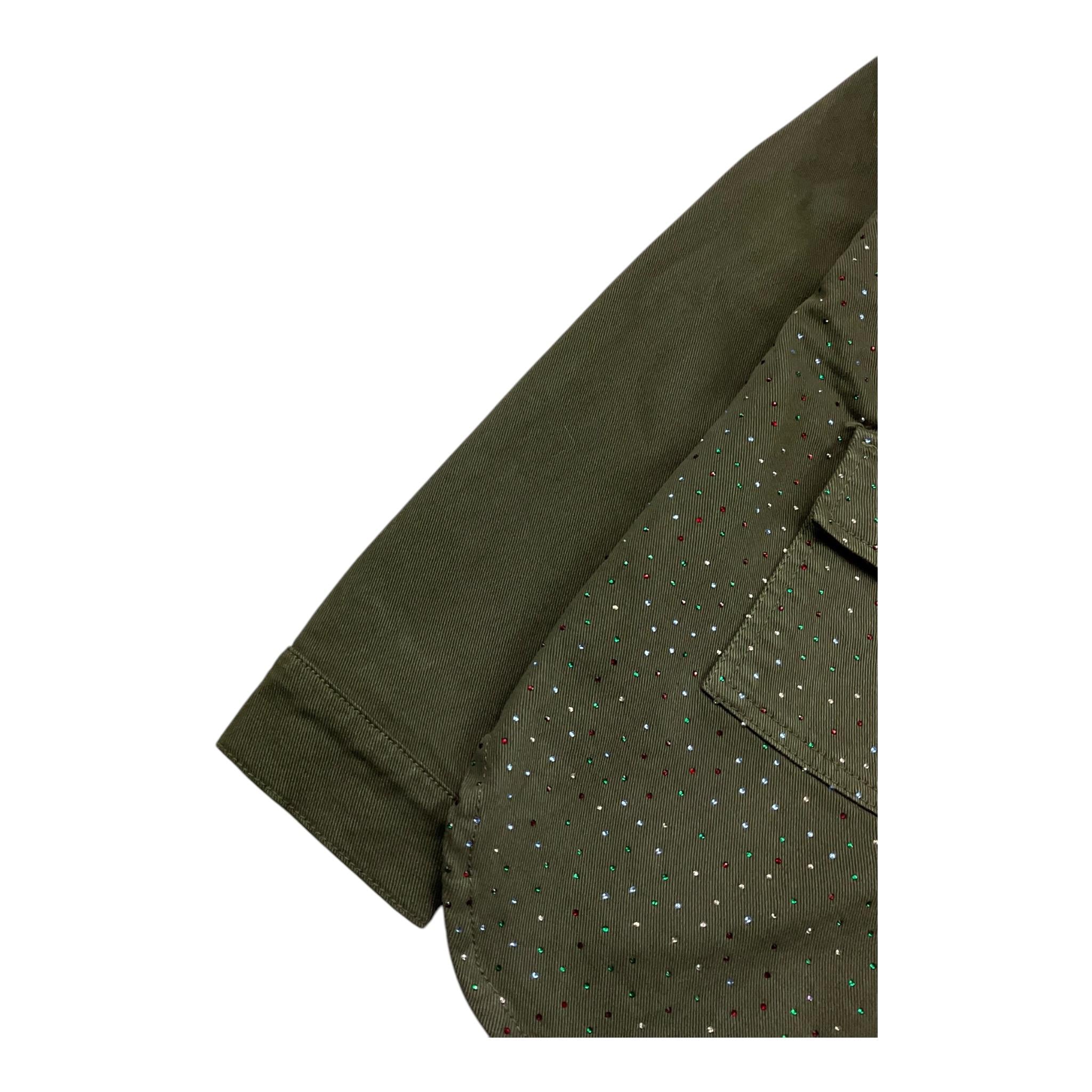 JOHN RICHMOND camicia manica lunga tinta unita con brillantini Verde per Bambina RGA25140CA VERDE JOHN RICHMOND 