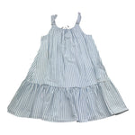 Please Abito Tinta Unita con Fantasia A Righe per Bambina ABB3181G72 BIANCO PLEASE 