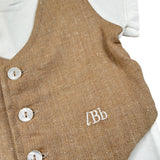 Le Bebe' T-Shirt Tinta Unita con Gilet Incorporato per Neonato LBB3553 BIANCO LE BEBE' 