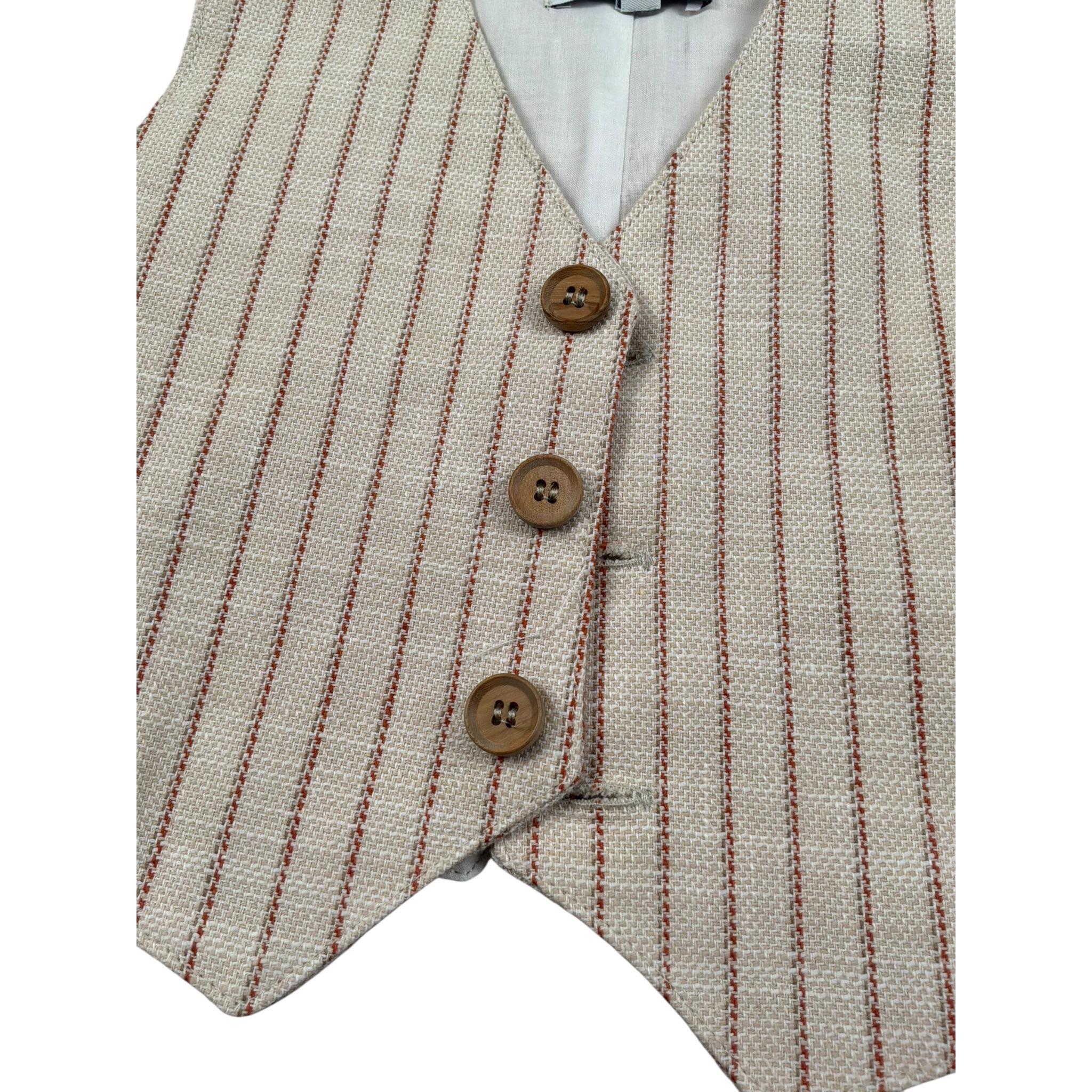 Aletta Gilet Tinta Unita con Bottoni per Neonato M2204111 BEIGE ALETTA 