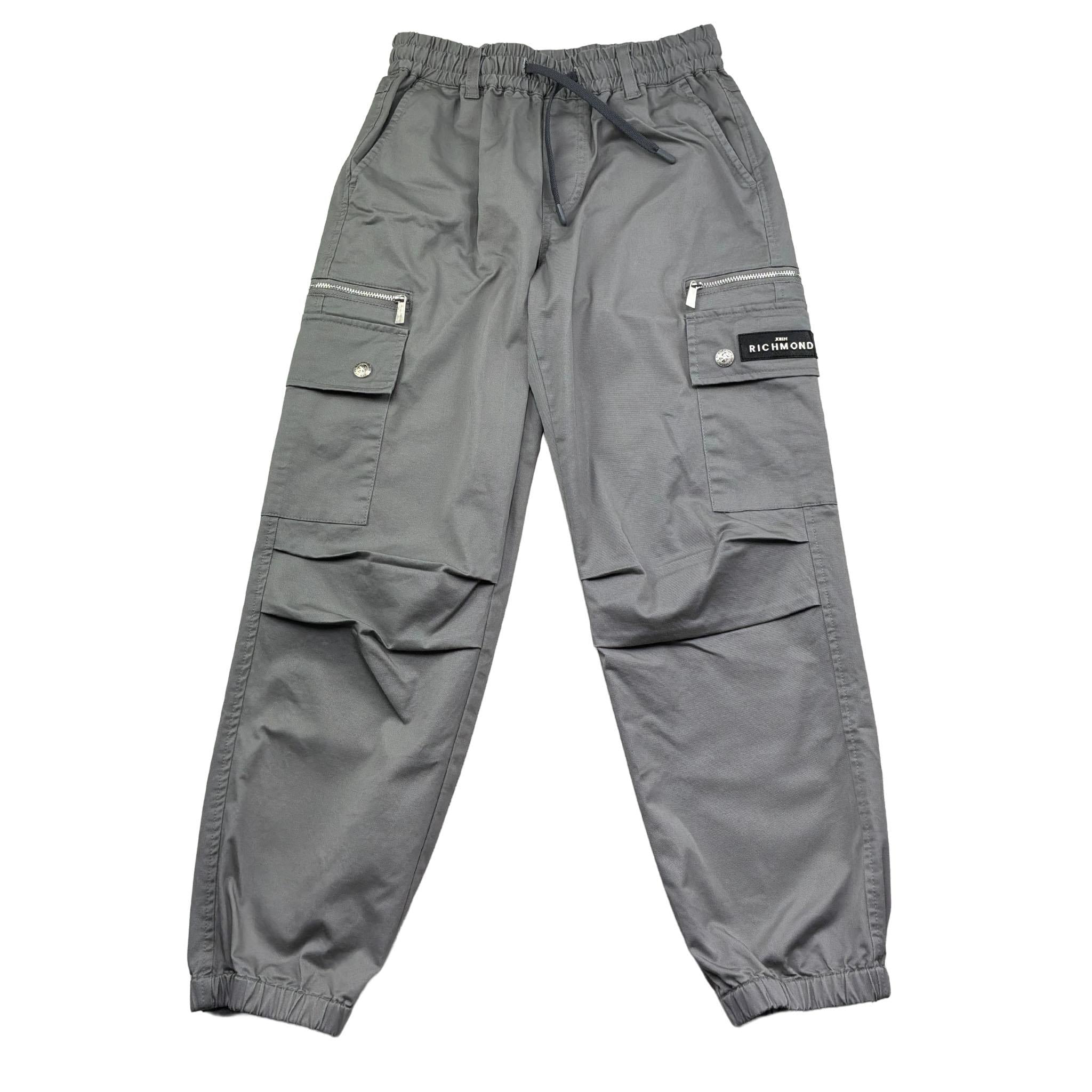John Richmond Pantalone Tinta Unita con Elastico In Vita per Bambino RBP26049PA GRIGIO JOHN RICHMOND 