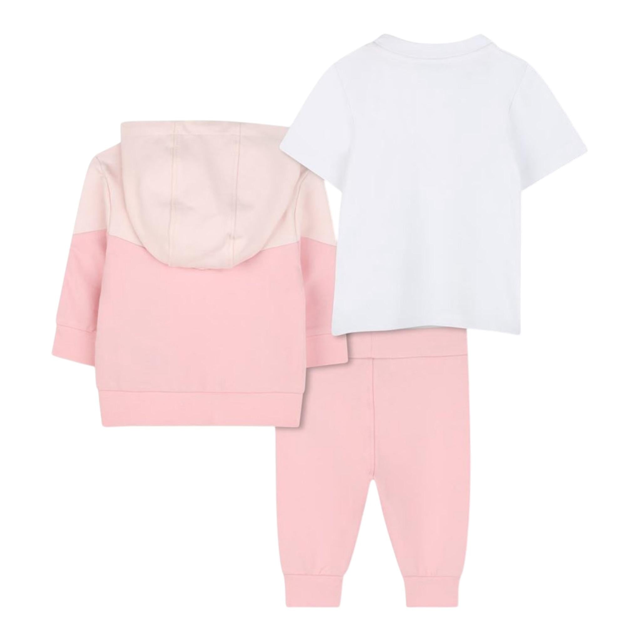 Boss Completo 3 Pezzi Felpa-Pantalone-T-Shirt per Neonata J52190 ROSA BOSS 