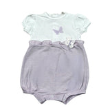 Lalalu' Pagliaccetto Bicolore Mezza Manica per Neonata PAL13P BIANCO/ROSA LALALU' 