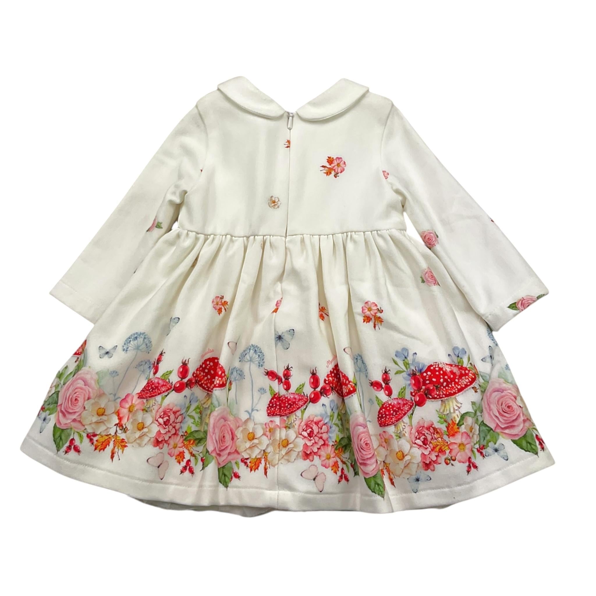 MONNALISA abito tinta unita con fantasia Bianco per Neonata 318908 BIANCO MONNALISA 