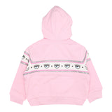 Chiara Ferragni Felpa Tinta Unita Con Zip Cappuccio E Stampa Rosa Per Bambina