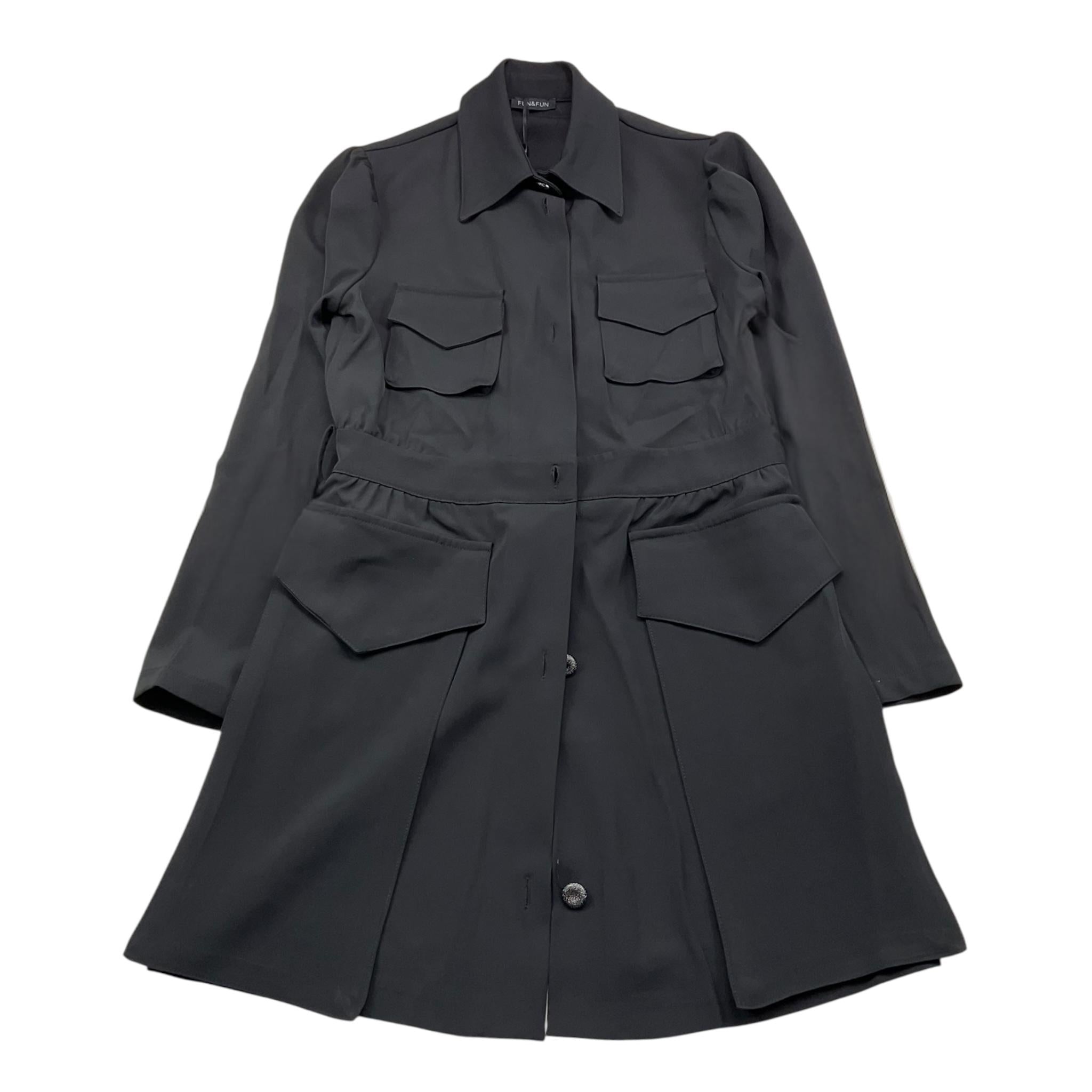 FUN & FUN abito manica lunga tinta unita Nero per Bambina FJDR00420 NERO FUN & FUN 