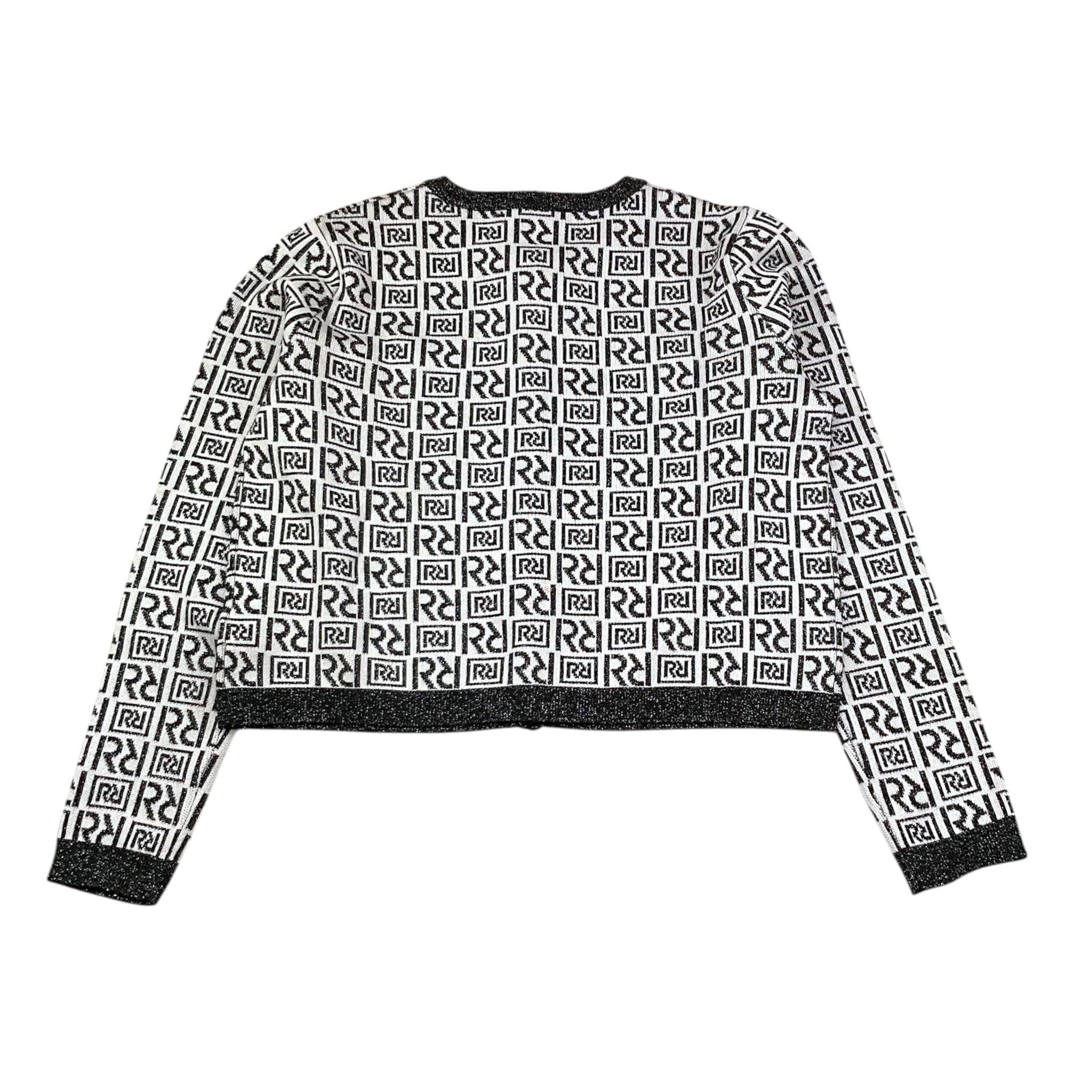 Relish Cardigan Bicolre Logato per Bambina RGP2402637004 BIANCO/NERO RELISH 