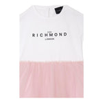 John Richmond Abito Mezza Manica Bicolore con Gonna Tulle per Neonata RIP25043VE BIANCO/ROSA JOHN RICHMOND 