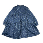 TRUSSARDI abito manica lunga tinta unita con stampa cani Blu per Bambina TGA25020 BLU TRUSSARDI 