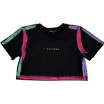 John Richmond T-Shirt Girocollo Tinta Unita con Logo per Bambina RGP26157TS NERO JOHN RICHMOND 