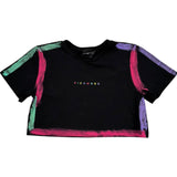 John Richmond T-Shirt Girocollo Tinta Unita con Logo per Bambina RGP26157TS NERO JOHN RICHMOND 