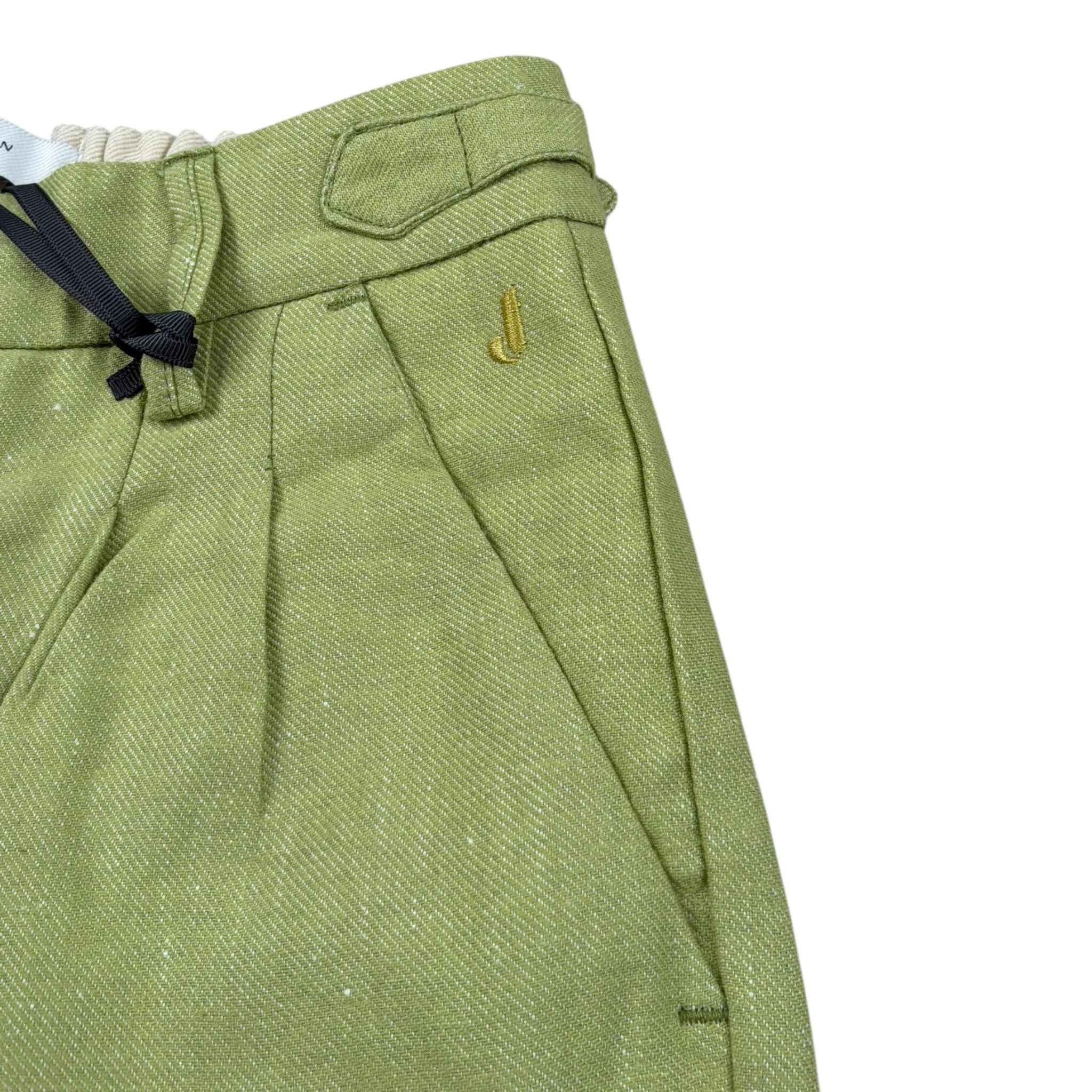 Jeckerson Bermuda Tinta Unita con Elastico In Vita per Bambino J3873 VERDE JECKERSON 