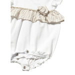 Mayoral Pagliaccett Tinta Unita con Fascia per Neonata 1748 BIANCO MAYORAL 