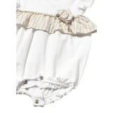 Mayoral Pagliaccett Tinta Unita con Fascia per Neonata 1748 BIANCO MAYORAL 