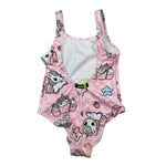 Mousse Costume Intero Tinta Unita con Stampa per Neonata COSTUNIN ROSA MOUSSE 