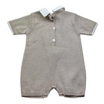 Isabel & Martinez Pagliaccetto Mezza Manica Tinta Unita con Colletto per Neonato IM25N538 BEIGE ISABEL & MARTINEZ 