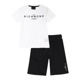 John Richmond Completo 2 Pezzi T-Shirt-Bermuda Bicolore per Bambino RBP25008CJXX BIANCO/NERO JOHN RICHMOND 