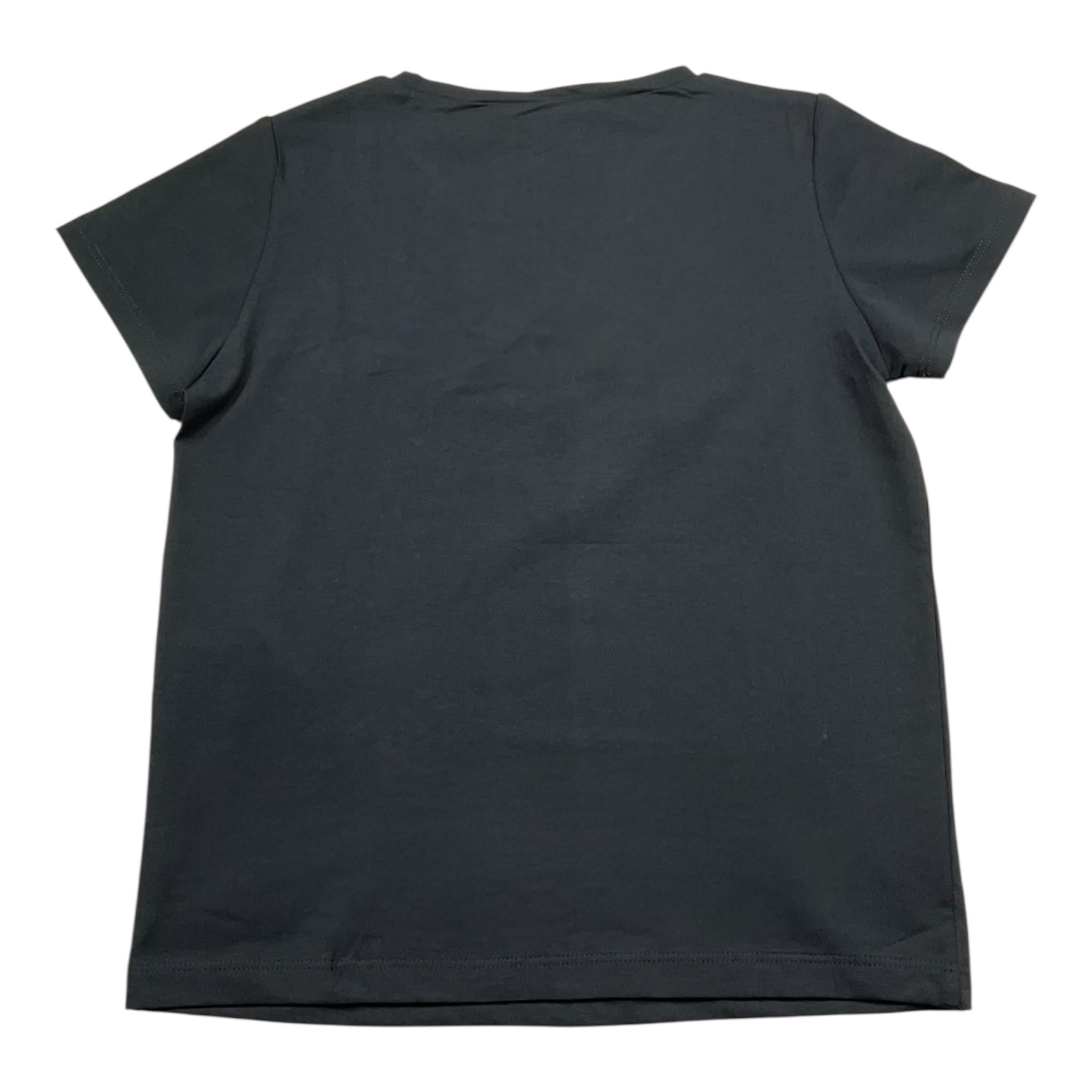Liu Jo T-Shirt Girocollo Tinta Unita con Brillantini per Bambina GA5019 NERO LIU JO 