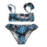 Plein Sport Swim Costume 2 Pezzi Fascia-Mutandina  per Bambina PS25KGBK05 AZZURRO PLEIN SPORT SWIM 