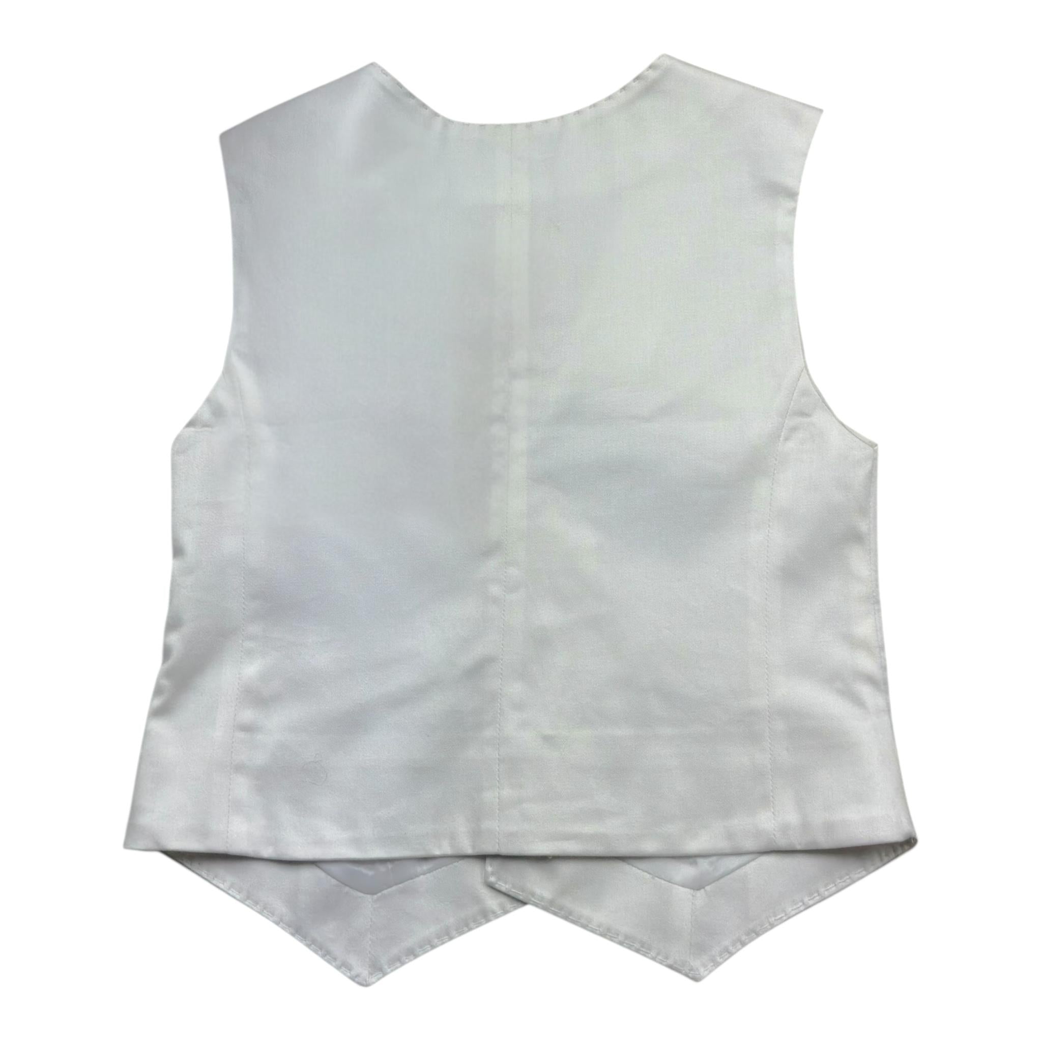 Manuel & Frank Gilet Tinta Unita con Fantasia per Bambino MF5140R BIANCO MANUEL & FRANK 