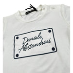 Daniele Alessandrini T-Shirt Girocollo Tinta Unita con Stampa per Neonato 1296M00179X BIANCO DANIELE ALESSANDRINI 