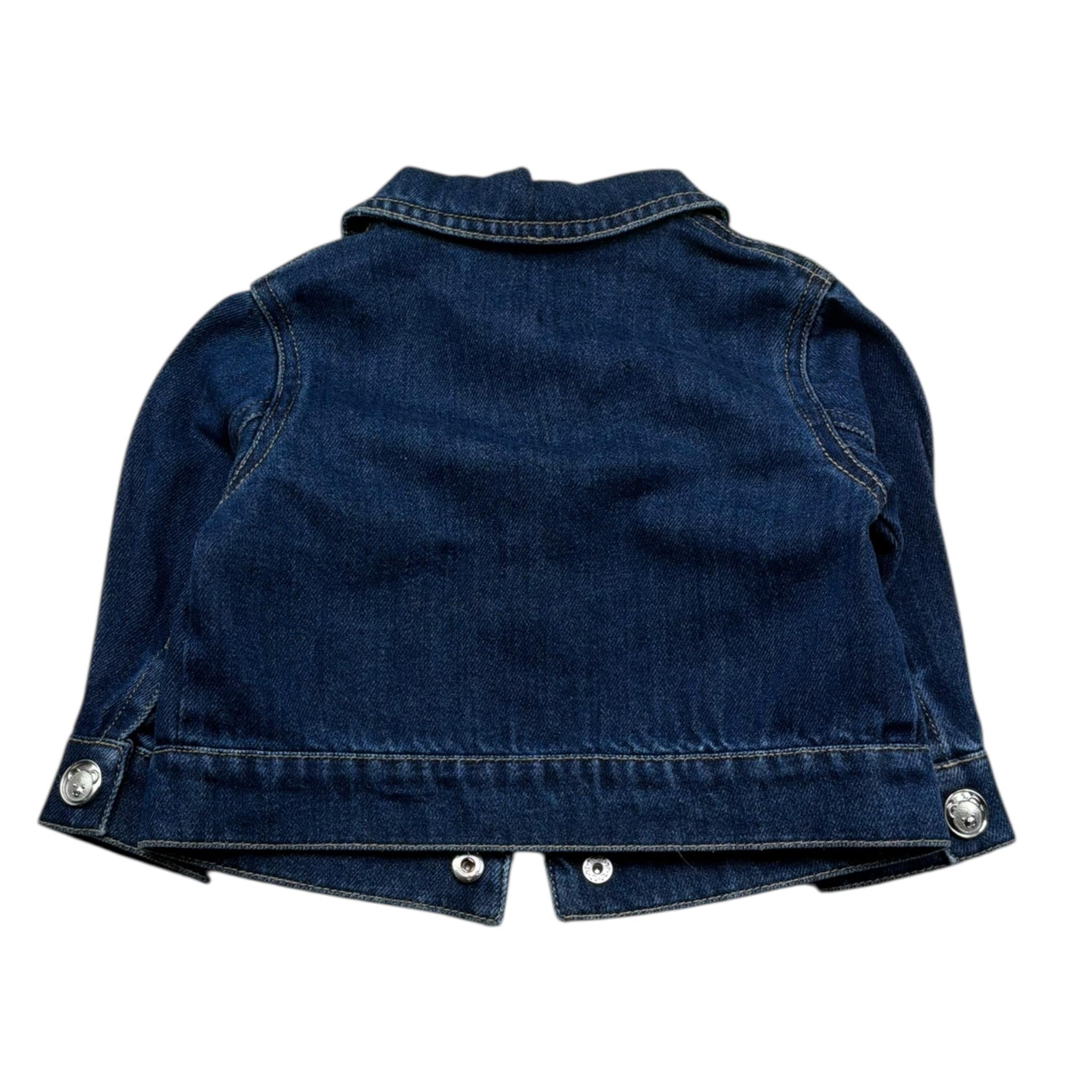 Moschino Giubbino In Denim Tinta Unita per Neonata MUS035 BLU MOSCHINO 