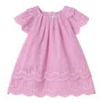 Mayoral Abito Mezza Manica Tinta Unita con Tulle E Pizzo Sangallo per Neonata 1910 ROSA MAYORAL 
