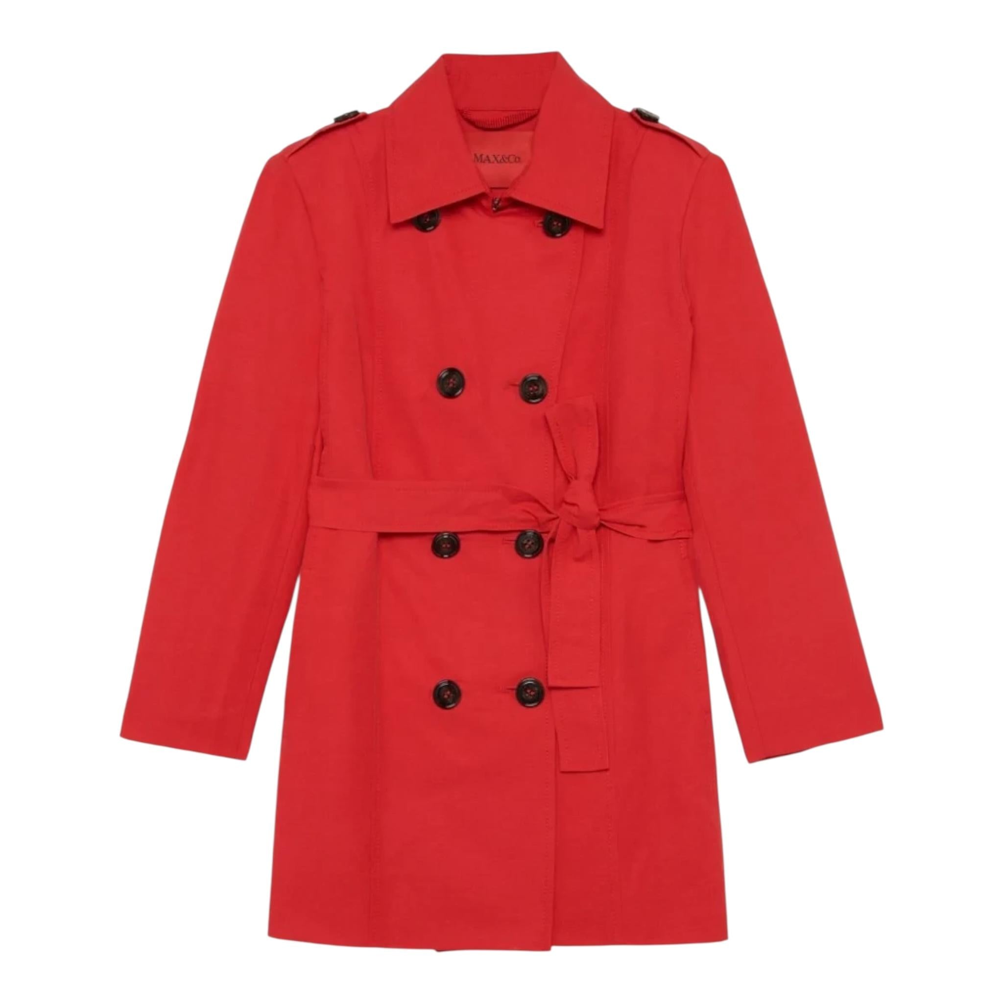 Max&Co. Cappotto Modello Trench Tinta Unita per Bambina MX0011 ROSSO MAX&Co. 