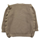 LITTLE BEAR maglia girocollo tinta unita con rouches Fango per Bambina 5141 FANGO LITTLE BEAR 