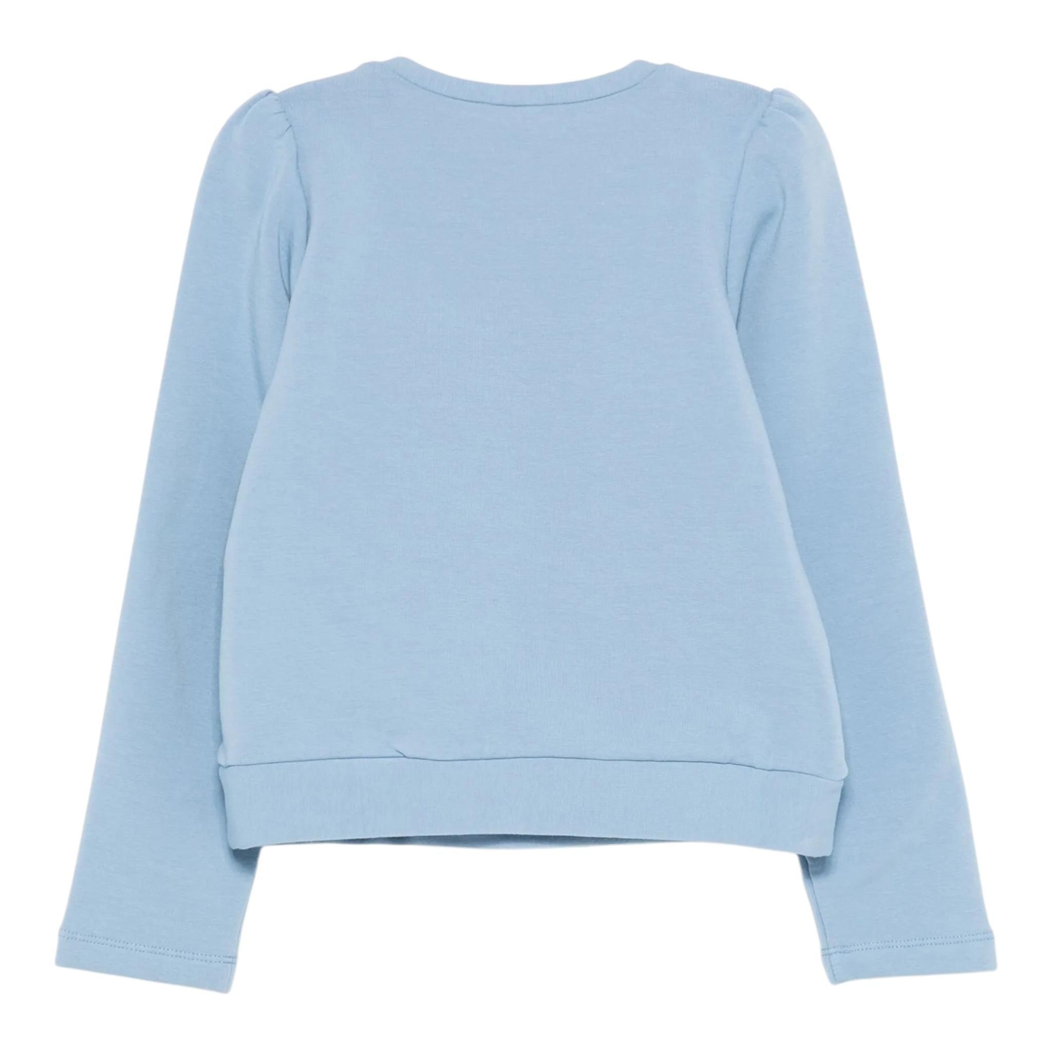 LIU JO felpa chiusa girocollo tnta unita con brillantini Azzurro per Bambina KF4108J AZZURRO LIU JO 