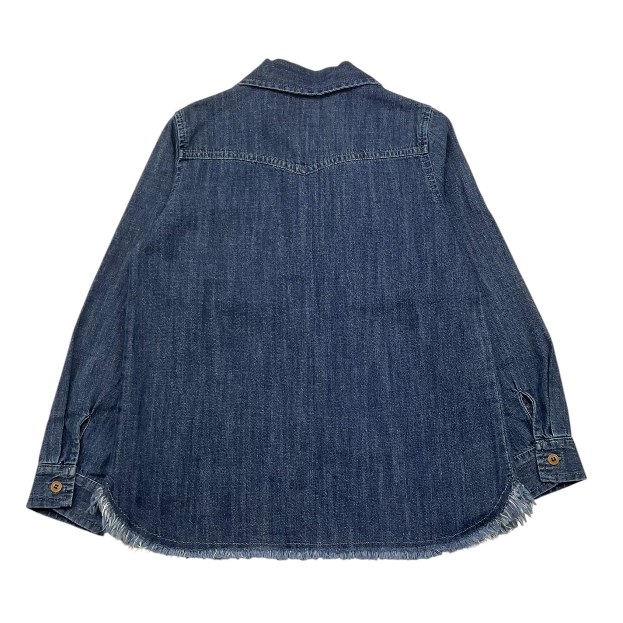Zhoe & Tobiah Camicia Manica Lunga In Denim Tinta Unita per Bambino IM4M BLU ZHOE & TOBIAH 