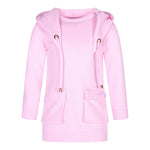 FUN & FUN abito modello felpa tinta unita con cappuccio Rosa per Bambina FBDR0085 ROSA FUN & FUN 