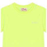 Saint Barth T-Shirt Girocollo Tinta Unita con Logo per Bambino DOVERLJR GIALLO FLUO SAINT BARTH 