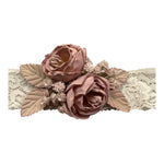 Mimilu' Fascia Capelli Tinta Unita con Applicazioni per Neonata CORONA BIANCO MIMILU' 