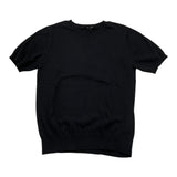 Never Too T-Shirt Girocollo In Maglia Tinta Unita  Nero Per Bambino