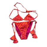 4Giveness Costume 2 Pezzi Triangolo-Mutandina Multifantasia Arancione Per Bambina