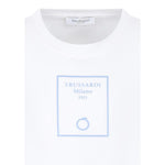Trussardi T-Shirt Girocollo Tinta Unita con Stampa per Bambino TBP25025TS BIANCO TRUSSARDI 