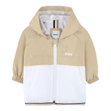 Boss Giubbino Bicolore con Zip E Cappuccio per Bambino J52122 BIANCO/BEIGE BOSS 
