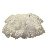 Le Bebe' Gonna Tinta Unita con Tulle e Stampe Fiori Bianco per Neonata