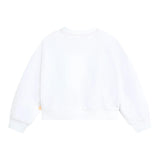 Billieblush Felpa Girocollo Tinta Unita con Stampa Bianco per Bambina
