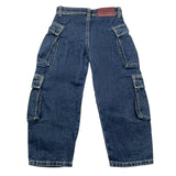 PLEASE jeans tinta unita modello palazzo Blu per Bambina PHV9W17B6 BLU PLEASE 
