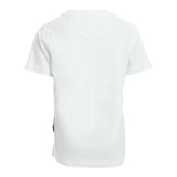 Dan John T-Shirt Girocollo Tinta Unita Cn Stampe In Contrasto Bianco Per Bambino