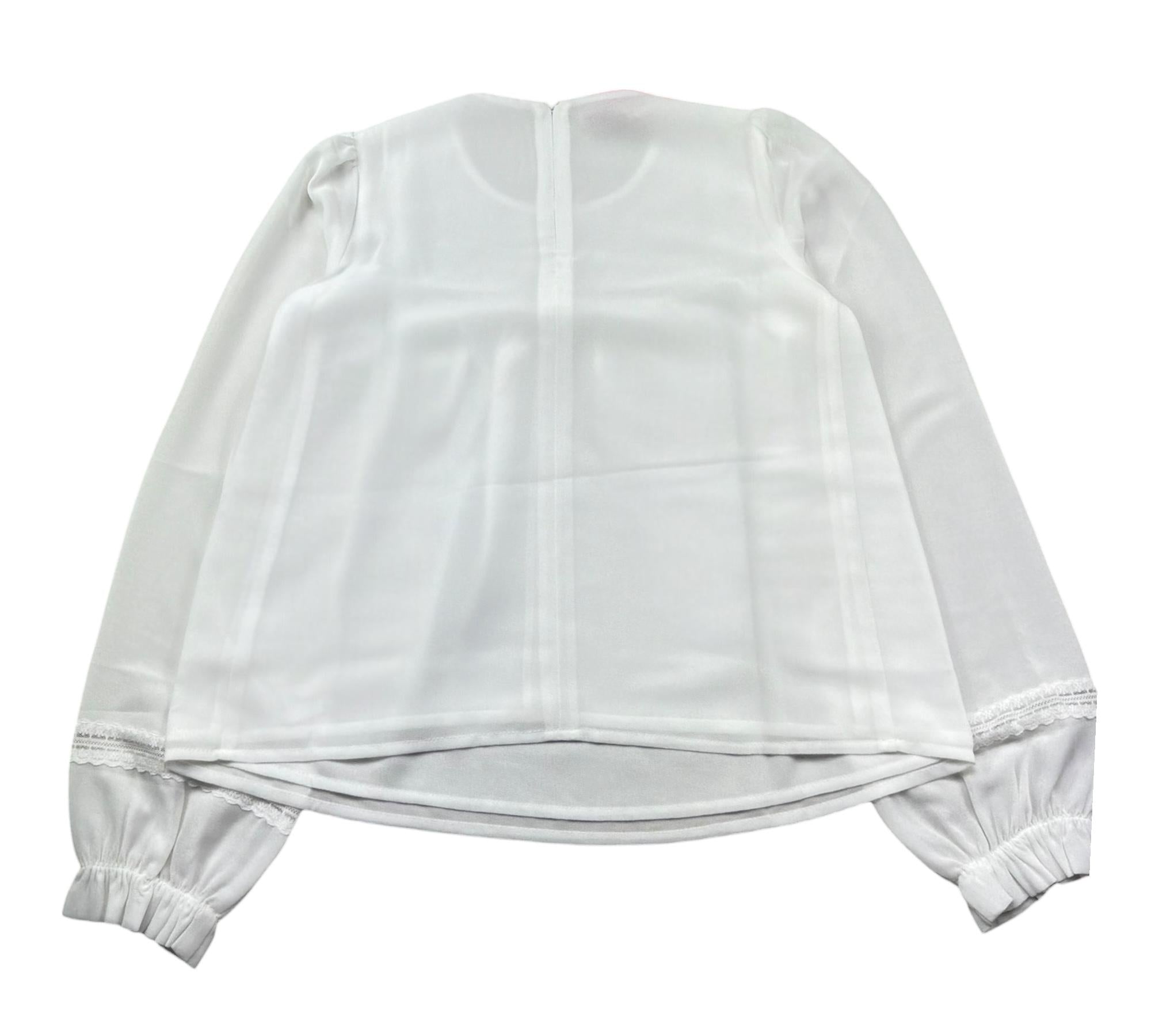 Liu Jo Camicia Manica Lunga Tinta Unita per Bambina GF3198 BIANCO LIU JO 